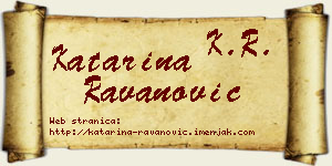 Katarina Ravanović vizit kartica